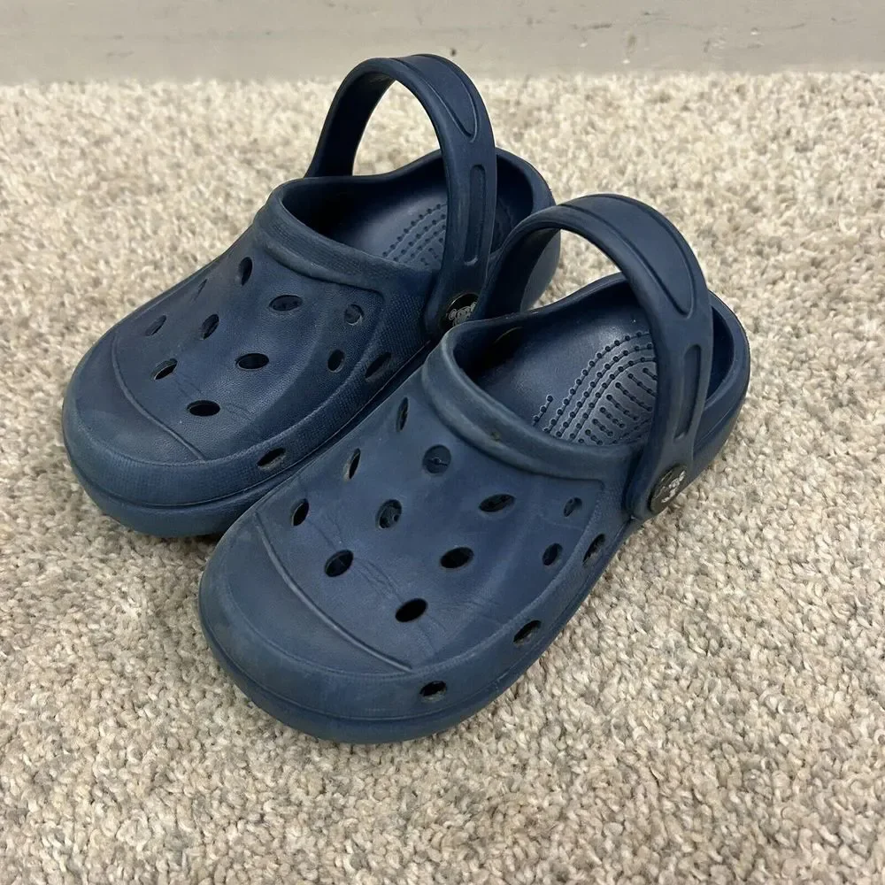Lily Dan Clogs Kid's 7/8‎ Blue Slip On Comfort Shoes
